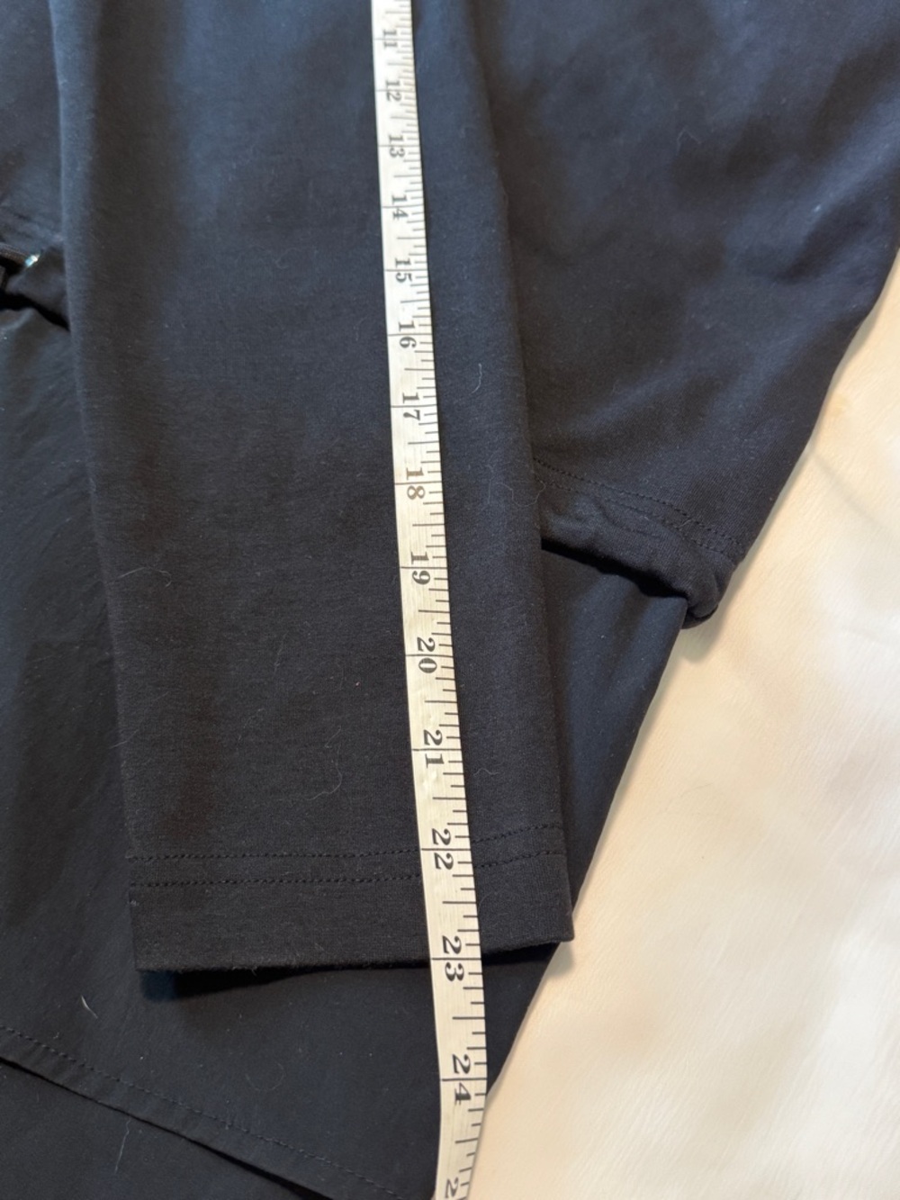 Athleta Black Hooded Tunic Top Drawstring Waist High Low Small - Picture 7 of 7